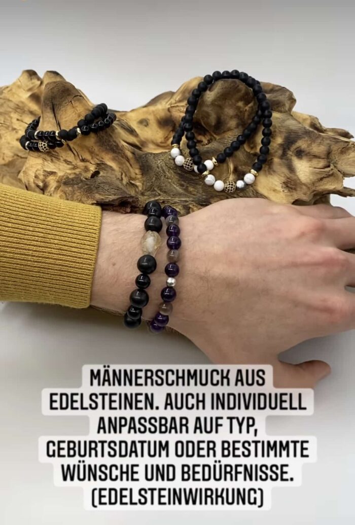 Herren Edelstein Armband Individualauftrag 4 Seelenbewusst